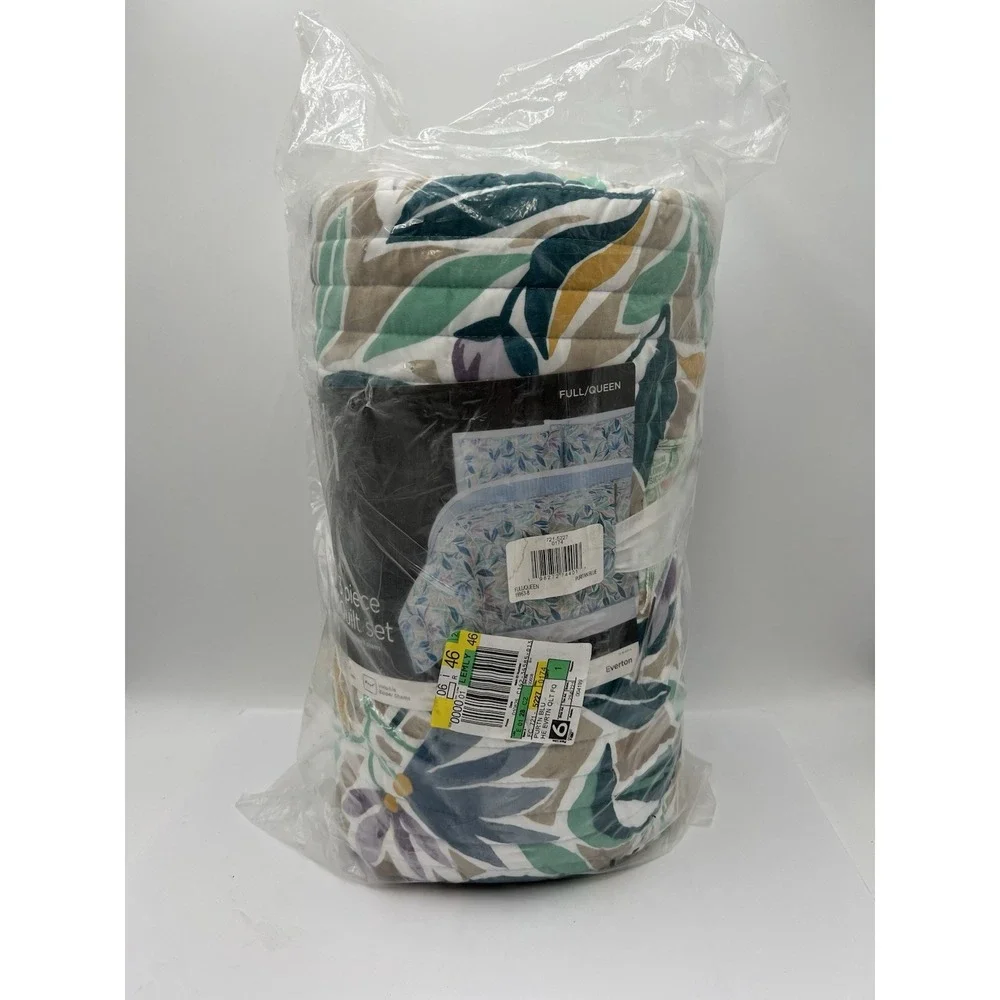 JCPenney Home Expressions Everton Quilt Set Full Queen Puritan Blue New Sealed